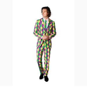 Mardi Gras and Halloween Suit Jacket, Tie, Pants